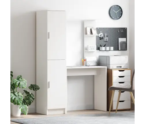 Galds Ar Uzglabāšanu, Balts, Inženierijas Koks Vidaxl