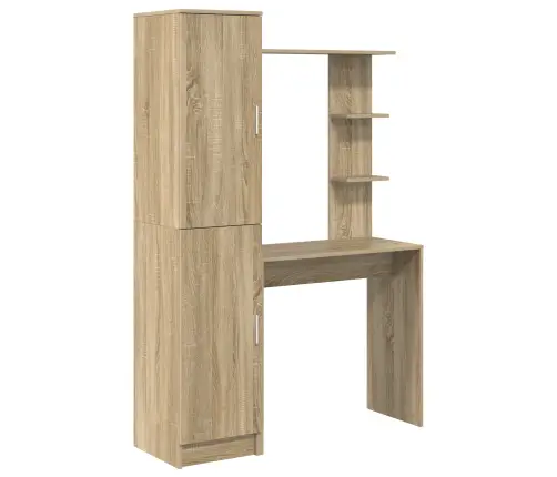 Galds Ar Uzglabāšanu 2 Pcs Sonoma Ozols 78.5 X 37 X 154.5 Cm Vidaxl