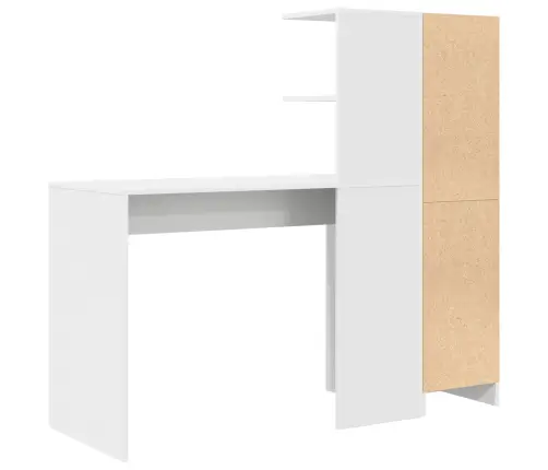 Galds Ar Uzglabāšanu Ar Plauktu 2 Pcs Balts 102 X 50 X 124 Cm Vidaxl