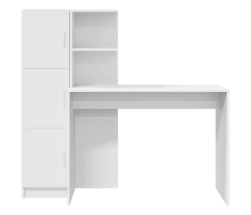 Galds Ar Uzglabāšanu Ar Plauktu 2 Pcs Balts 102 X 50 X 124 Cm Vidaxl