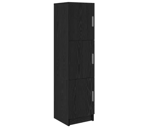 Galds Ar Uzglabāšanu 2 Pcs Melns Ozols 102 X 50 X 124 Cm Vidaxl