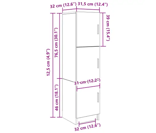Galds Ar Uzglabāšanu 2 Pcs Melns Ozols 102 X 50 X 124 Cm Vidaxl