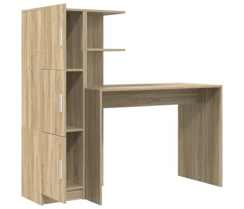 Galds Ar Uzglabāšanu 2 Pcs Sonoma Ozols 102 X 50 X 124 Cm Vidaxl