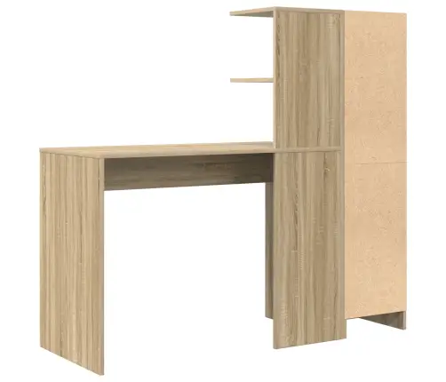 Galds Ar Uzglabāšanu 2 Pcs Sonoma Ozols 102 X 50 X 124 Cm Vidaxl