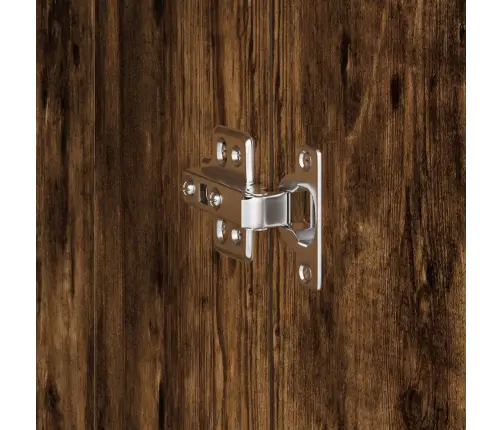 Galds Ar Uzglabāšanu 2 Pcs Dūmaka Ozols 102 X 50 X 124 Cm Vidaxl