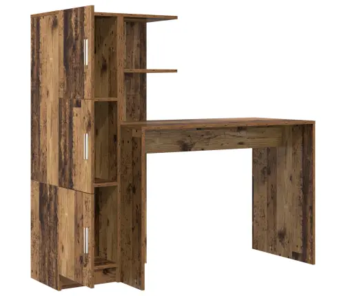 Galds Ar Uzglabāšanu 2 Pcs Vecs Koks 102 X 50 X 124 Cm Vidaxl