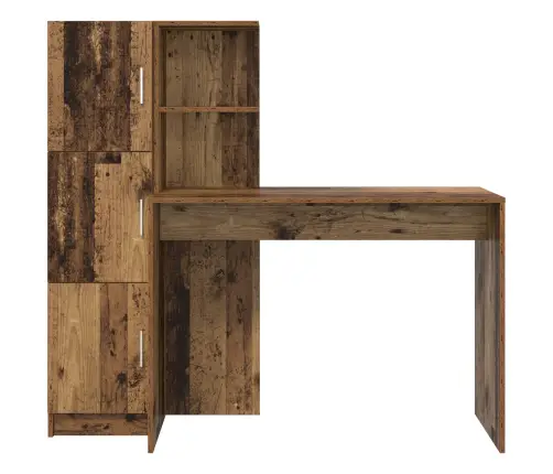 Galds Ar Uzglabāšanu 2 Pcs Vecs Koks 102 X 50 X 124 Cm Vidaxl