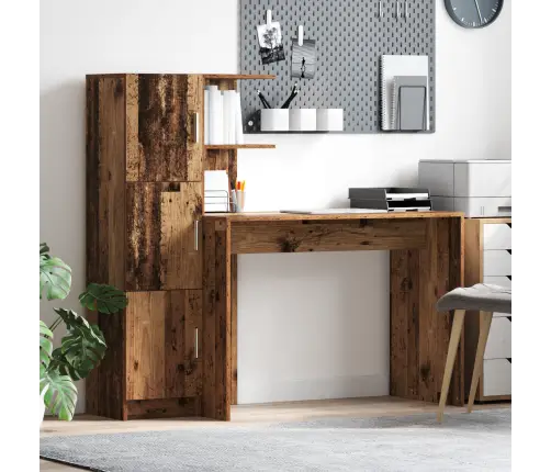 Galds Ar Uzglabāšanu 2 Pcs Vecs Koks 102 X 50 X 124 Cm Vidaxl