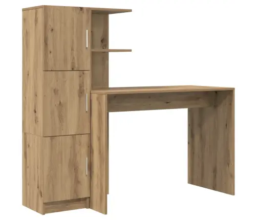 Galds Ar Uzglabāšanu 2 Pcs Amatnieku Ozola 102 X 50 X 124 Cm Vidaxl