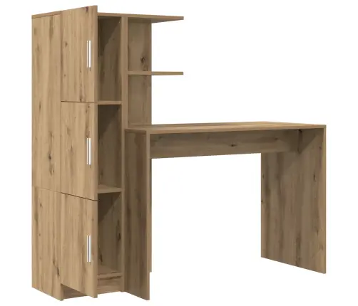 Galds Ar Uzglabāšanu 2 Pcs Amatnieku Ozola 102 X 50 X 124 Cm Vidaxl