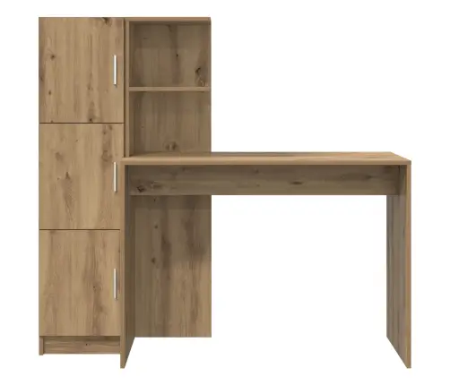 Galds Ar Uzglabāšanu 2 Pcs Amatnieku Ozola 102 X 50 X 124 Cm Vidaxl