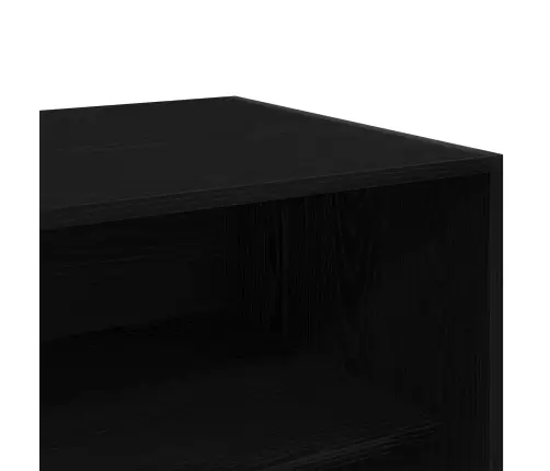 Melna Ozola Drēbju Skapis - 100 X 50 X 200 Cm, Izgatavots No Inženierijas Koka. Vidaxl