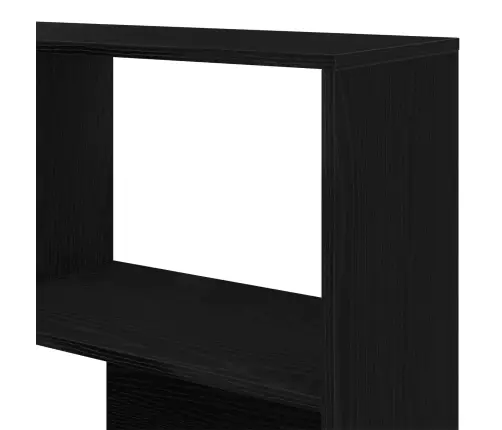 Stūra Skapjis Melns Ozols 140X30X140 Cm Inženierijas Koks Vidaxl