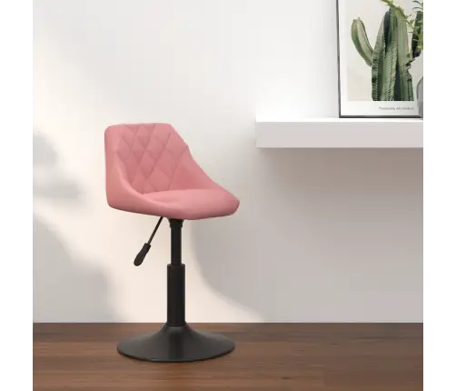Barstools Rozā 46X44X(62,5-77,5) Cm Zīda Vidaxl