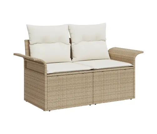 9 Gabalu Dārzā Dīvānu Komplekts Ar Spilveniem Brūnā Poli Rattanā Vidaxl