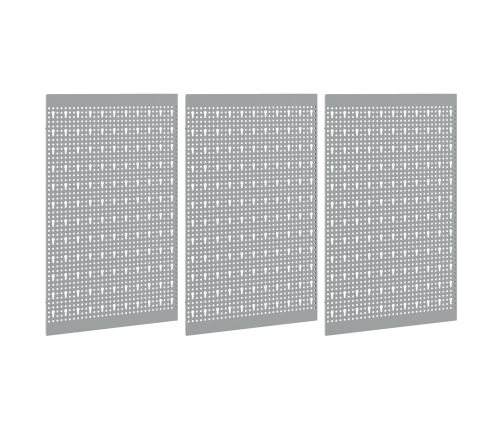 Piekari - 3 Pakas Ar 15 Aksesuāriem, Pelēki, 50X60 Cm, Tērauds Vidaxl