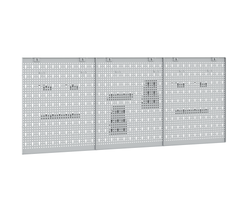 Piekari - 3 Pakas Ar 15 Aksesuāriem, Pelēki, 50X60 Cm, Tērauds Vidaxl