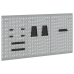 Laopink 3 Pcs Hall 150 X 1 X 80 Cm Pulbervärvitud Teras