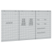 Laopink 3 Pcs Hall 150 X 1 X 80 Cm Pulbervärvitud Teras