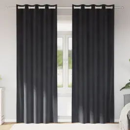 Aptumšojošie Aizkari 2 Pcs Tumši Pelēks 140 X 245 Cm Samts Vidaxl