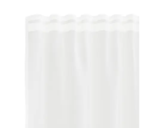 Mežģīņu Aizkars Ar Aizkariem Ziedu Raksts Balta 150 X 100 Cm Poliesters Vidaxl