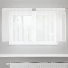 Mežģīņu Aizkars Ar Aizkariem Balts 100 X 150 Cm Poliesters Vidaxl