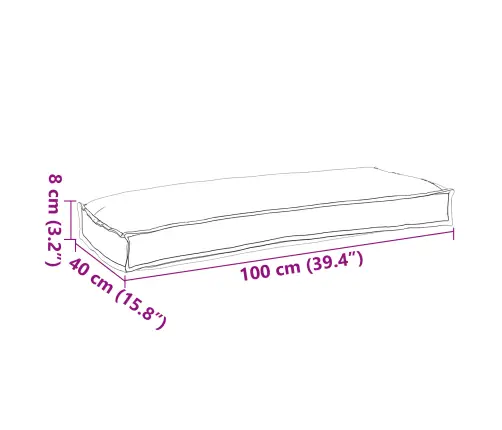 Pallet Pagalvių Rinkinys 2 Pcs Juoda 100 X 40 X 8 Cm