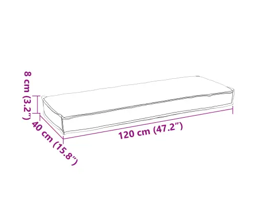 Pallet Pagalvių Rinkinys 2 Pcs Antracitas 120 X 40 X 8 Cm