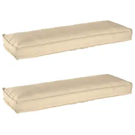 Kastīšu Spilvenu Komplekts 2 Pcs Bēša 120 X 40 X 8 Cm Vidaxl