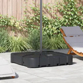 Sēžamā Saules Aizsardzības Pamatnes Komplekts 2 Pcs Melna Vidaxl