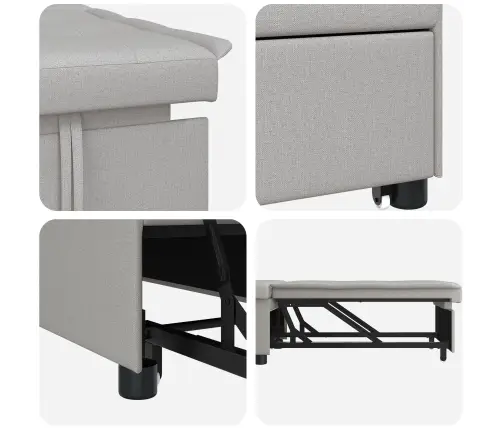 3-In-1 Dīvāns-Gulta Pelēkā Krāsā Vidaxl