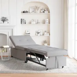 Dīvāngulta Pelēka 194 X 67 X 37 Cm Audums Vidaxl