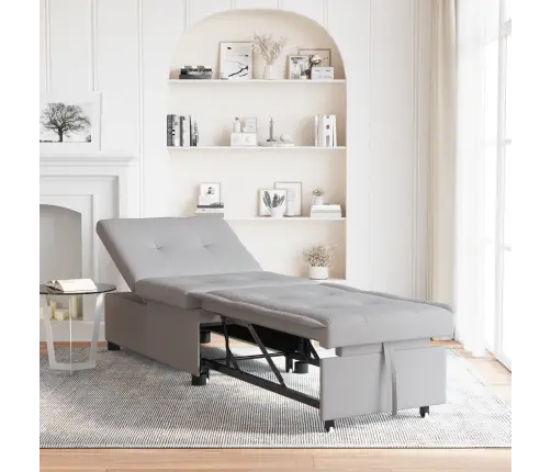 3-In-1 Dīvāns-Gulta Pelēkā Krāsā Vidaxl