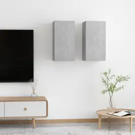 Tv Skapīši, 2 Gb., 30,5X30X60Cm, Betonpelēki, Inženierijas Koks Vidaxl
