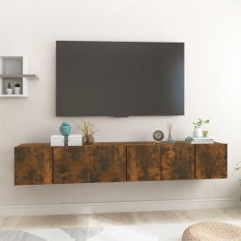Piekarami Tv Skapīši, 3 Gab., Ozolkoka Krāsa, 60X30X30 Cm Vidaxl