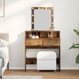 Tualetes Galdiņš Vecs Koks 80 X 41 X 144.5 Cm Inženierijas Koks Vidaxl