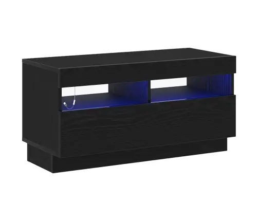Televizoriaus Spintelė Juoda 80 X 35 X 40 Cm Apdirbta Mediena