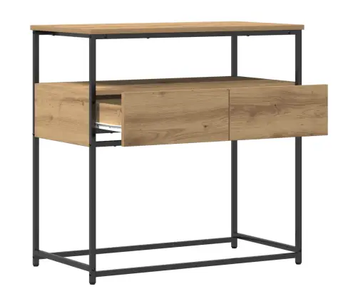 Konsoles Galds Artisan Oak 75X40X75 Cm Inženierijas Koks Un Tērauds Vidaxl