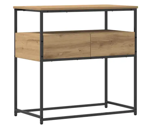 Konsoles Galds Artisan Oak 75X40X75 Cm Inženierijas Koks Un Tērauds Vidaxl