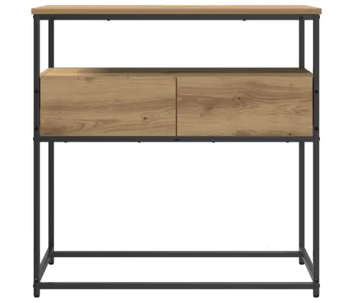 Konsoles Galds Artisan Oak 75X40X75 Cm Inženierijas Koks Un Tērauds Vidaxl