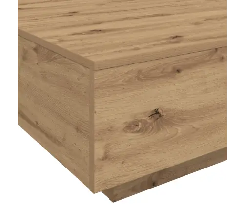 Kafijas Galds Ar Led Gaismas Artisan Ozols 100X100X31 Cm Vidaxl