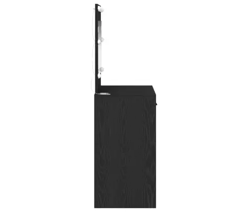 Tualetes Galdiņš Ar Led Gaismām, Melns, 78,5X41X135 Cm Vidaxl