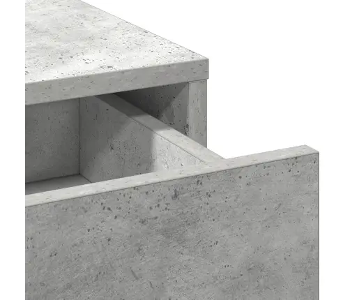 Kosmetikas Galds Ar Led Gaismām Betonā Pelēks 78,5X41X135 Cm Vidaxl