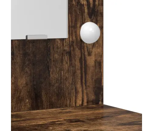 Grimēšanas Galds Ar Led Gaismām Dūmojuma Ozolā 50X41X135 Cm Vidaxl