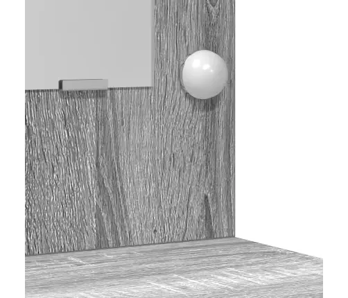 Kosmētikas Galds Ar Led Gaismiņām Pelēks Sonoma 50X41X135 Cm Vidaxl
