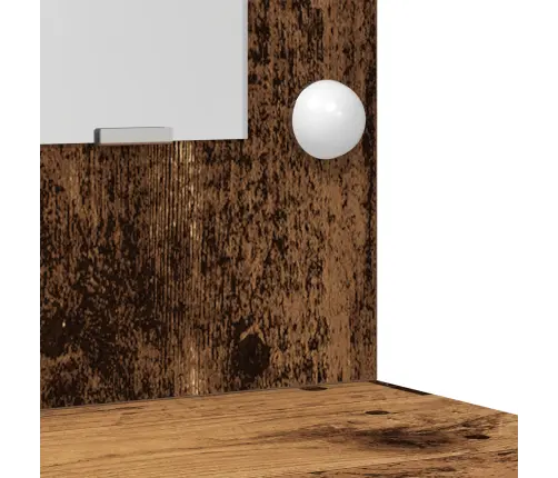 Kosmētikas Galdiņš Ar Led Gaismām Vecs Koks 50X41X135 Cm Vidaxl