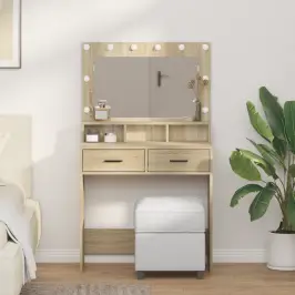 Kosmētikas Galdiņš Ar Atvilktni Sonomas Ozola 79 X 41 X 135 Cm Vidaxl