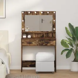 Kosmētikas Galdiņš Dūmakaina Ozolkoka 79 X 41 X 135 Cm Vidaxl