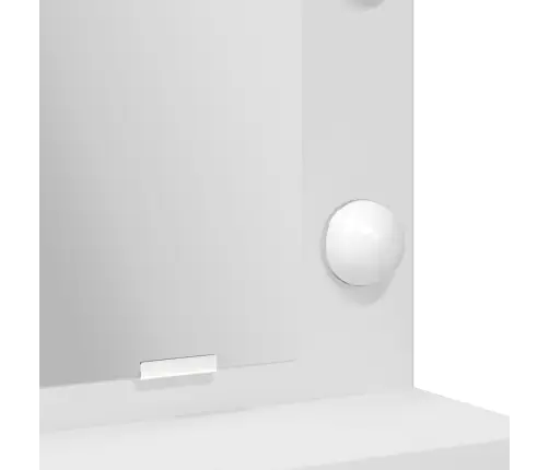 Kosmētikas Galdiņš Ar Led Gaismām, Balts, 50X41X135 Cm Vidaxl