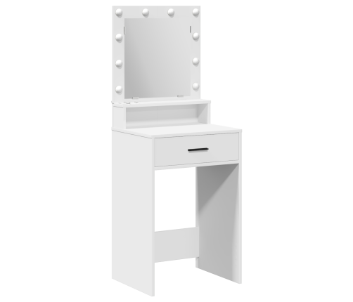 Alustabel Sahtliga Riiuliga Valge 50 X 41 X 135 Cm Tehispuit